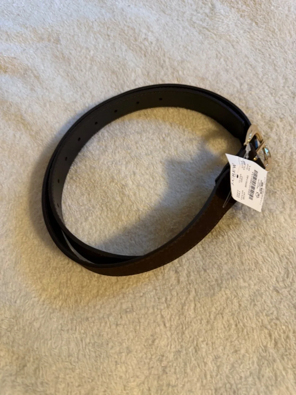 J Crew Women’s Genuine Suede Belt in Brown, M/L, Oval Bucket Suede Belt, NWT